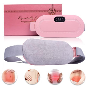 Electric Heating Massage Belt Smart Heat Therapy Pad for Period Pain Cramps Waist Discomfort Relief