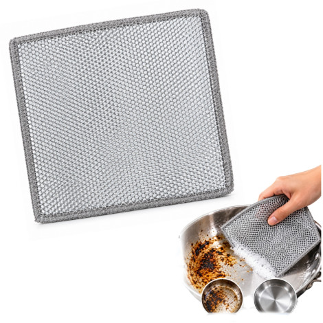 Multi-Purpose Wire Dishwashing Scrub Pad Heavy Duty Stainless Steel Mesh Cleaning Cloth for Kitchen