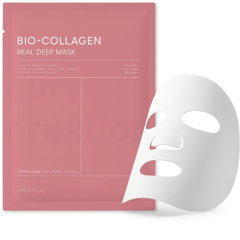 Bio-Collagen Real Deep Face Mask Sheet for Intense Hydration, Glass Skin Glow & Anti-Aging