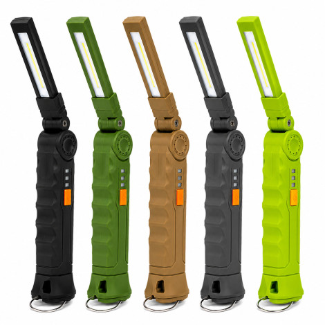 Mini Camping Work Light with Magnetic Base 180° Foldable Inspection Torch with 5 Modes (Multicolour)
