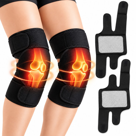 Self-Heating Tourmaline Knee Support Brace for Pain Relief – Breathable Orthopedic Knee Cap Strap
