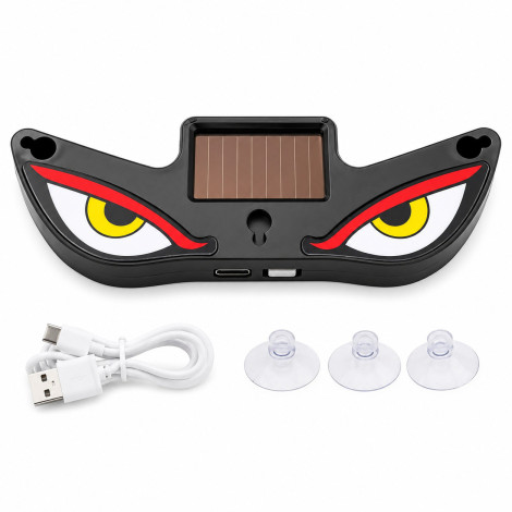 Solar Powered Car Back Window Warning Light – LED Devil Eyes Tailgating Deterrent & Safety Flashing