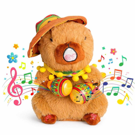Singing Teddy Bear with Maracas Animated Musical Plush Toy for Toddlers Ultra-Soft & Child-Safe