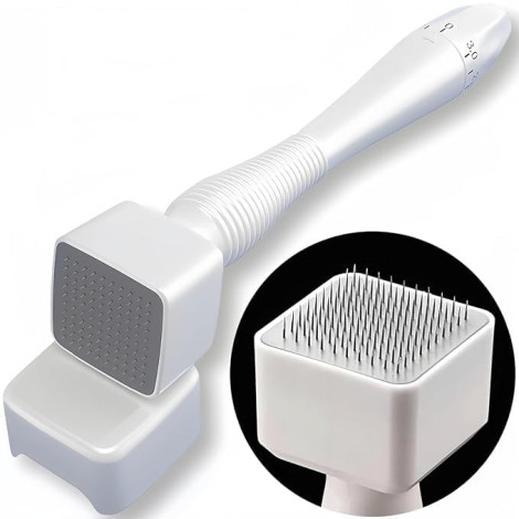 Adjustable Derma Stamp for Hair Growth & Beard Regrowth 140 Micro Needles 0 to 3.0mm