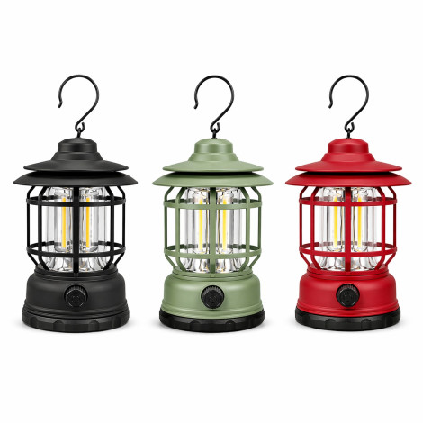 Premium Vintage LED Rechargeable Camping Lantern - Waterproof Portable Retro Hanging Decorative Ligh