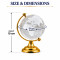 Crystal Glass Globe Showpiece Clear Glass Rotating World Map Earth For Home Decor (No.2)