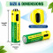 Rechargeable AAA Batteries 1.5V, 800mWh Li-ion USB Type-C Direct Fast Charging Battery