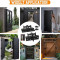 (BLACK) Heavy Duty Spring Loaded Hinges for Doors & Gates - Self Closing Hinges