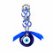 Double Sacred Om Evil Eye Hanging Charm for Car Rear View Mirror, Home Entrance & Office