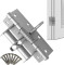 (SILVER) Heavy Duty Spring Loaded Hinges for Doors & Gates - Self Closing Hinges