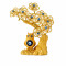 Golden Evil Eye Tree with Owl Figurine Feng Shui Protection Decor & Nazar Battu Showpiece for Home