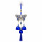 Turkish Evil Eye Butterfly Wind Chime Hanging with 3 Metal Bells & Tassel - Nazar Suraksha Feng Shui