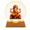 Lord Ganesh ji 3D Acrylic Night Lamp with Wooden LED Base Warm White Light For Decor in Home Temple