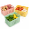 Multipurpose Plastic Storage Baskets for Kitchen Fruits & Vegetable with Side Handles Pack of 3