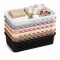 Multipurpose Plastic Storage Baskets for Drawer Organizer Slim Vanity Tray Pack of 6