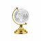 Crystal Glass Globe Showpiece Clear Glass Rotating World Map Earth For Home Decor
