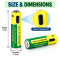 Rechargeable AAA Batteries 1.5V, Ultra-High 3400mWh Li-ion USB Type-C Direct Fast Charging Battery