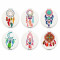 Compact Mirror for Purse Slim Double Sided Pocket Makeup Travel Mirror Women & Girls With 6 Designs