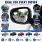 Car Blind Spot Mirror - 360° Adjustable Wide Angle HD Convex Glass Stick-On Rear View (Pack of 2)