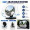 Car Blind Spot Mirror - 360° Adjustable Wide Angle HD Convex Glass Stick-On Rear View (Pack of 2)
