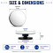 Car Blind Spot Mirror - 360° Adjustable Wide Angle HD Convex Glass Stick-On Rear View (Pack of 2)