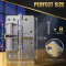 (SILVER) Heavy Duty Spring Loaded Hinges for Doors & Gates - Self Closing Hinges
