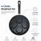 Non Stick 4 Cavity Egg Fry Pan for Gas Stove, Multi Purpose Breakfast Pan with Heart & Round Molds