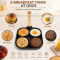 Non Stick 4 Cavity Egg Pan for Gas Stove, Multi Purpose Breakfast Pan with Round Molds