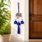 Turkish Evil Eye Elephant Wind Chime Hanging with 3 Metal Bells & Tassel - Nazar Suraksha Feng Shui