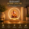 Lord Ganesh ji 3D Acrylic Night Lamp with Wooden LED Base Warm White Light For Decor in Home Temple