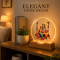 Radha - Krishna 3D Acrylic Night Lamp with Wooden LED Base Warm White Light For Decor in Home Temple