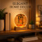 Lord Shree Ram 3D Acrylic Night Lamp with Wooden LED Base Warm White Light For Decor in Home Temple