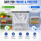 Reusable Aluminum Foil Bag with Slider Ziplock Food Grade For Maintain Fresh Vegetable, 10 Pcs