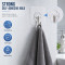 Self Adhesive Wall Hook for Kitchen & Bathroom Heavy Duty Transparent Flower Design Stick, 1 Pcs