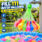 Quick Filling Magic Water Balloons 111 Pcs Pre-Tied Bunch with Universal Tap Connector (Multicolour)