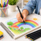 Rainbow Multicolor Pencils Set of 12 | 7-in-1 Color Changing Colored Pencils for Kids & Adults