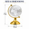 Crystal Glass Globe Showpiece Clear Glass Rotating World Map Earth For Home Decor