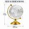 Crystal Glass Globe Showpiece Clear Glass Rotating World Map Earth For Home Decor