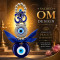 Sacred Om Evil Eye Hanging Charm for Car Rear View Mirror, Home Entrance & Office