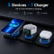 Foldable 3-in-1 Magnetic Wireless Charging Station - 15W Fast Charger for Smartphone, Watch & Eardud