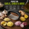 Stainless Steel Garlic Press Rocker, Garlic Crusher Tool with Comfortable Grip Handle for Kitchen