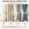 Curtain Tiebacks, Modern Braided Rope Curtain Holdbacks for Living Room & Bedroom (1 Pair)