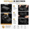 5-in-1 Car Center Console Armrest Cushion Organizer PU Leather Arm Rest Pad with Dual Cup Holder