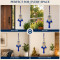 Turkish Evil Eye Hamsa Hand Wind Chime Hanging with 3 Metal Bells & Tassel Nazar Suraksha Feng Shui