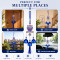 Turkish Evil Eye Red & Blue Owl Wind Chime Hanging with 3 Metal Bells & Tassel Nazar Suraksha