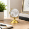 Crystal Glass Globe Showpiece Clear Glass Rotating World Map Earth For Home Decor