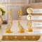Gold Swan Pair Showpiece with Sparkling Crystals, Loving Swans Statue for Home, Living Room Decor