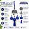Turkish Evil Eye Elephant Wind Chime Hanging with 3 Metal Bells & Tassel - Nazar Suraksha Feng Shui