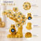 Golden Evil Eye Tree with Owl Figurine Feng Shui Protection Decor & Nazar Battu Showpiece for Home