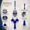 Turkish Evil Eye Cutout Owl Wind Chime Hanging with 3 Metal Bells & Tassel Nazar Suraksha Feng Shui